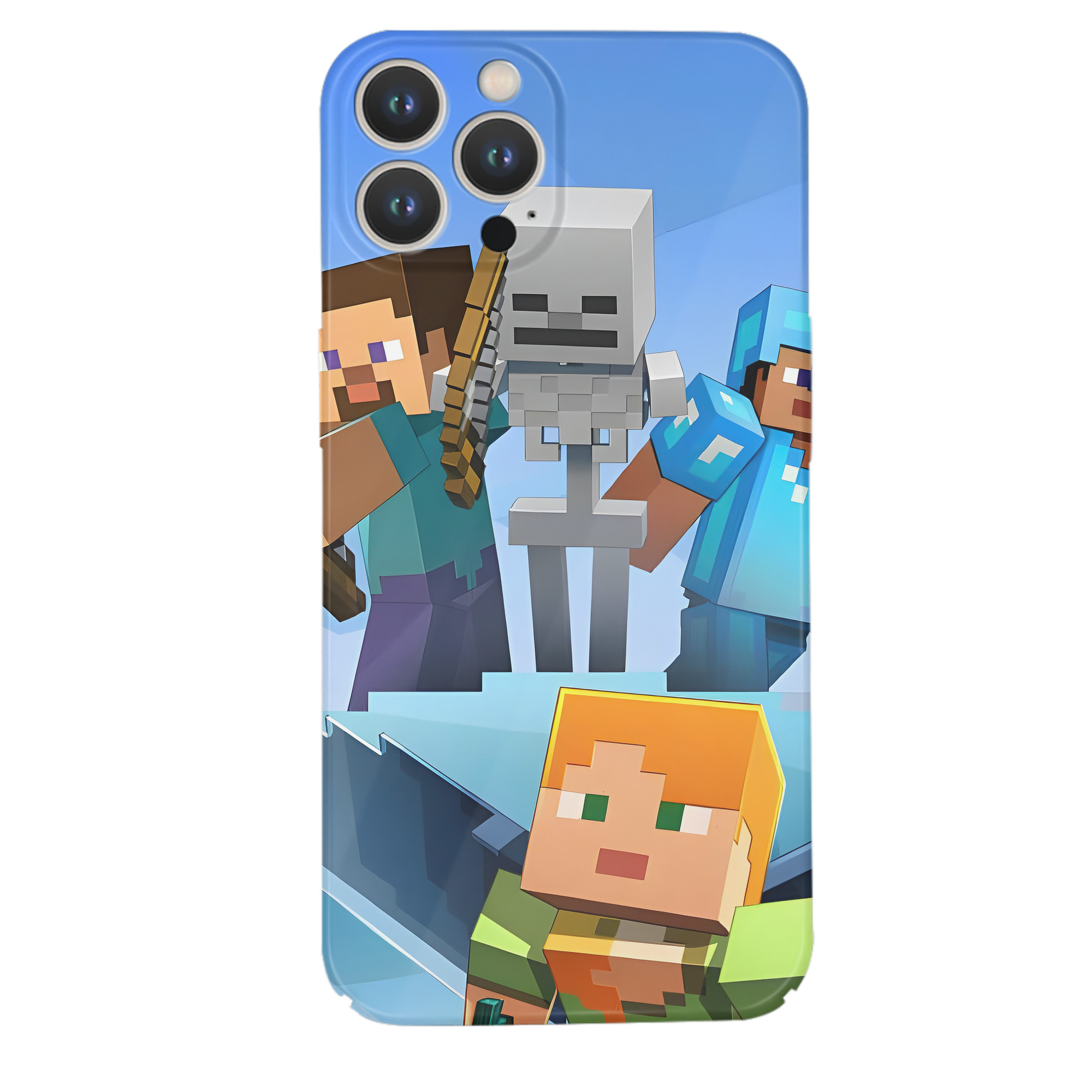 （画像用） マインクラフト ブロックの世界 Minecraft MC Block world 【iPhone 14シリーズ対応】ハードケース